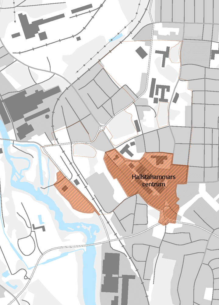 Kartan visar avgränsningen för utvecklingsområdet.