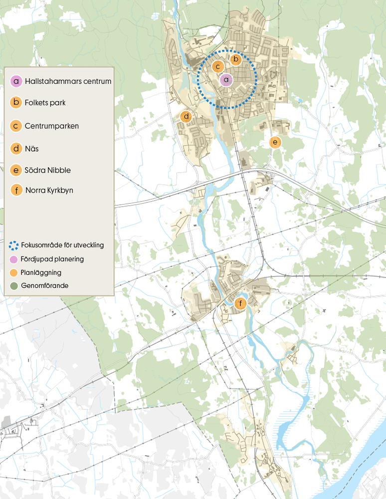 Karta som visar de geografiska lägena för steg 1.