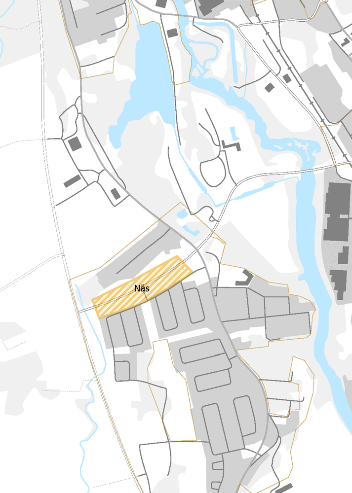 Kartan visar avgränsningen för utvecklingsområdet.