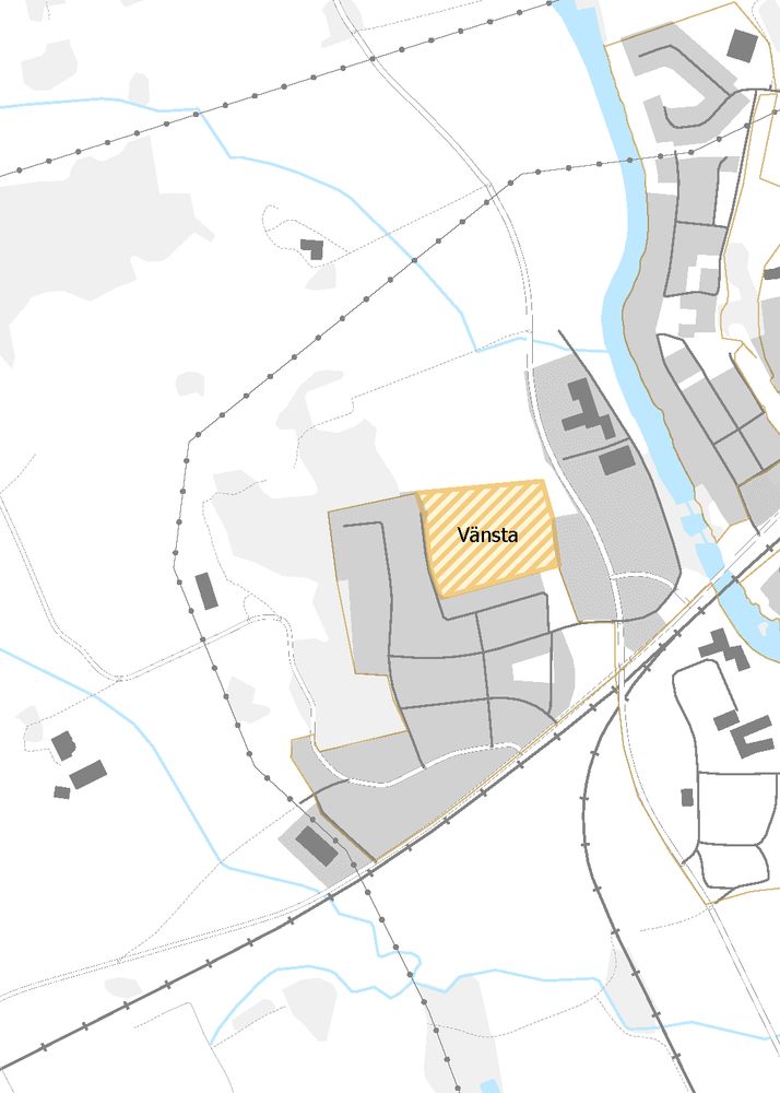 Kartan visar avgränsningen för utvecklingsområdet.